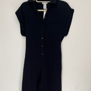 100% Cotton Black Jumpsuit - new, never warn with tags on - Size Medium
